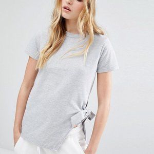 Daisy Street T-Shirt With Tie Side Detail